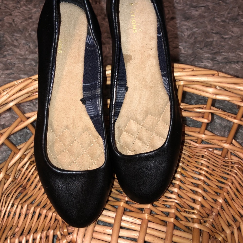 2/$15 black ballet flats